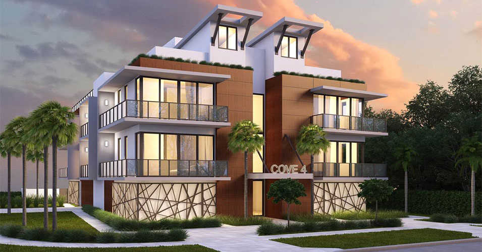 Cove 4 Townhomes for Sale on Intracoastal in East Delray Beach, FL